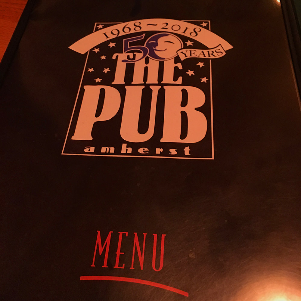 The Pub at Amherst - picture of the front menu cover
